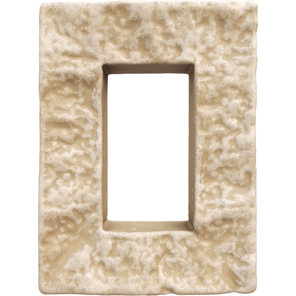 Ekena Millwork 4"W x 3"D x 7 7/8"H Universal Electrical Cover for StoneWall Faux Stone Siding Panels, Sandstone PNUEC04X08SD - main